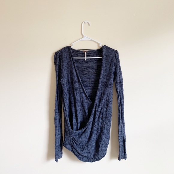 Free People Sweaters - Free People Marled Knit Wrap Sweater